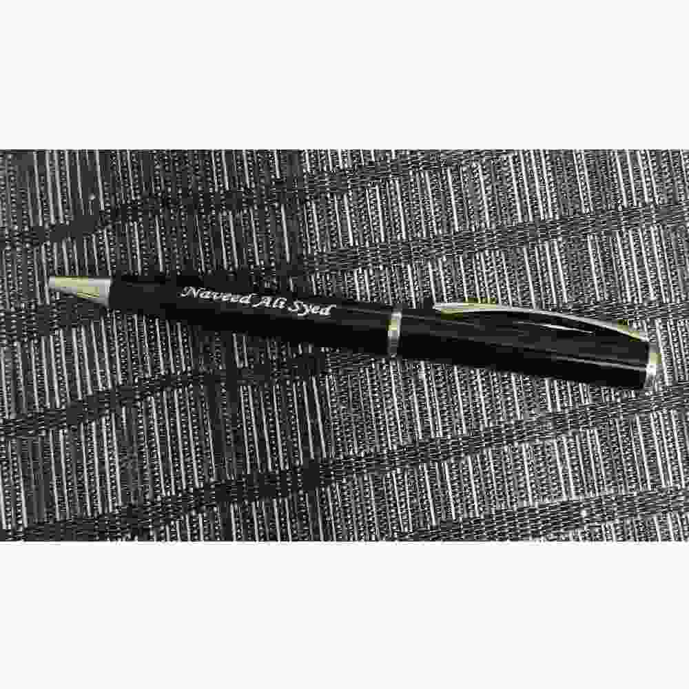 Personalized Black and Silver Metal Pen